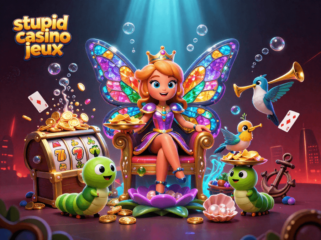 Découvrez les jeux Stupid Casino avec une illustration captivante et colorée.