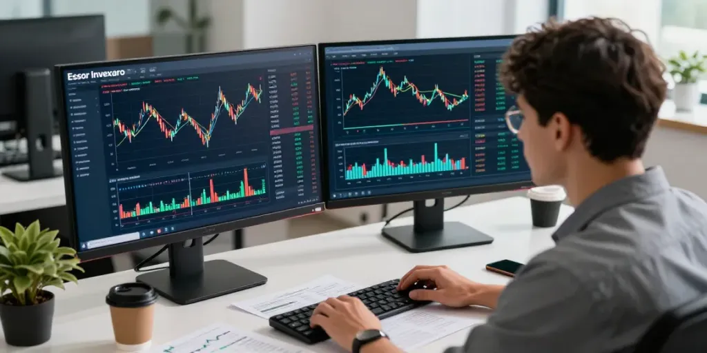 Analyse des tendances sur Essor Invexaro dans un bureau moderne
